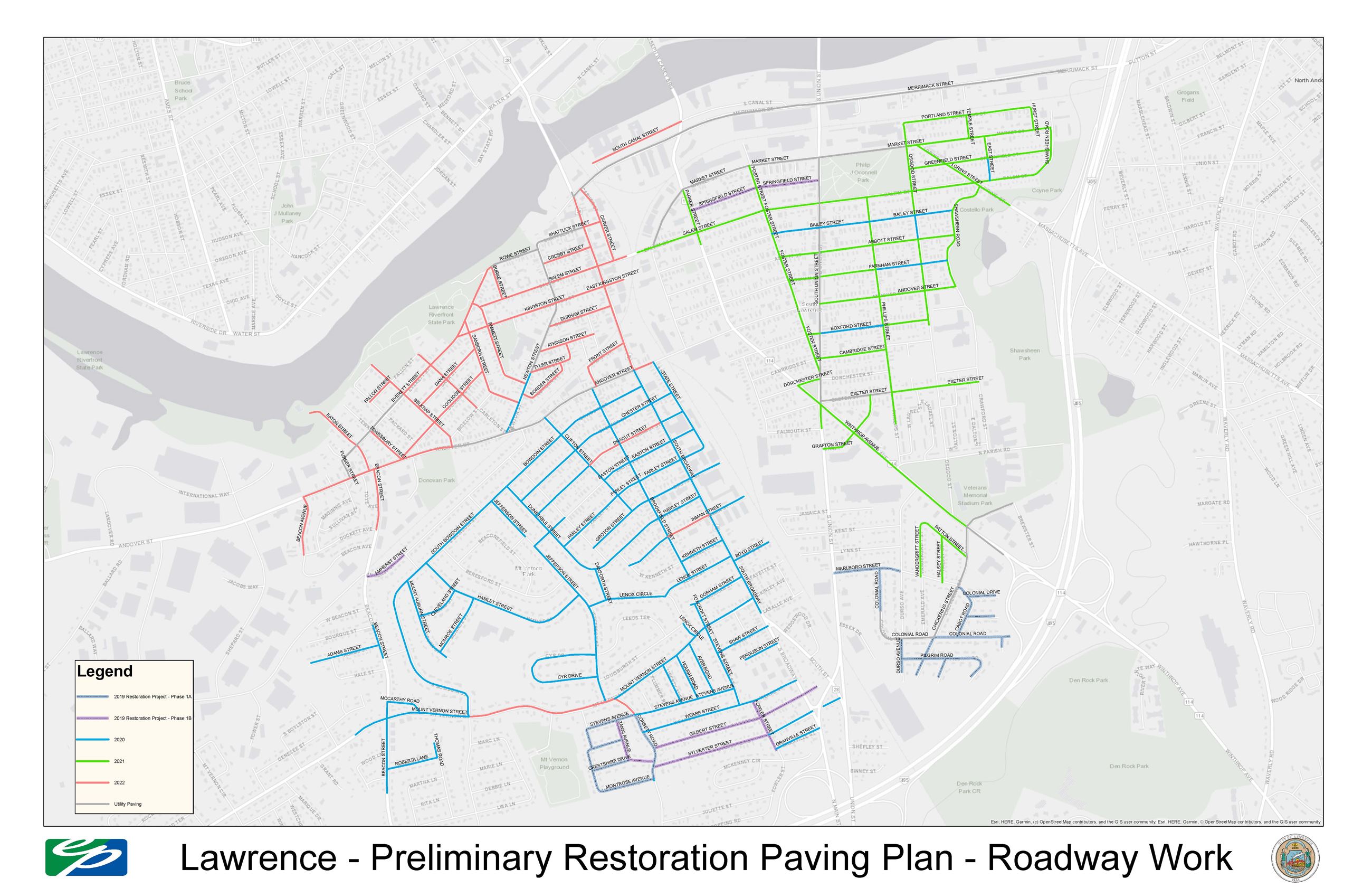 Roadway Overview Map Opens in new window
